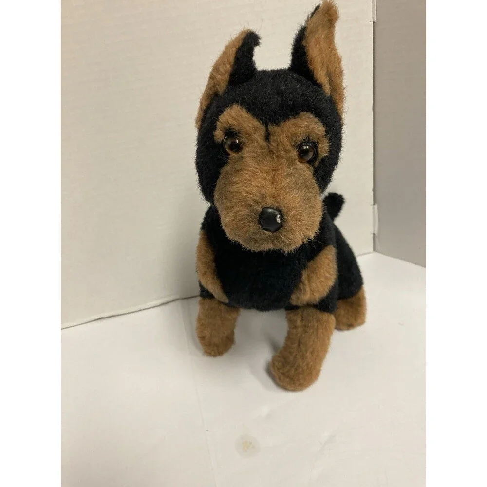 Russ Plush Dog Stuffed Animal Black & Tan Small 1994 Vintage MPN 7864